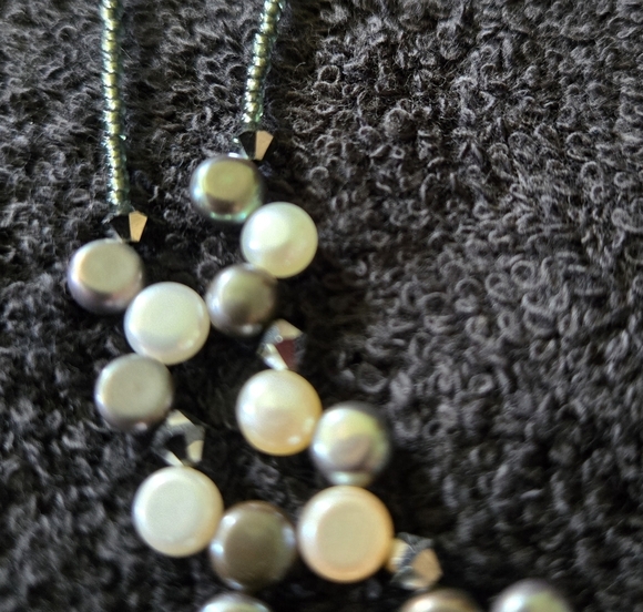 Lia Sophia Feminine Layered Faux Pearl & Crystal Necklace - Picture 5 of 6
